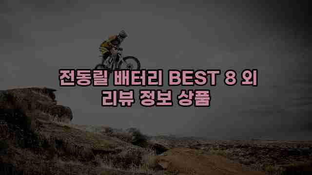  전동릴 배터리 BEST 8 외 리뷰 정보 상품