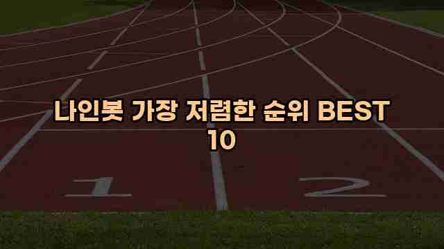 나인봇 가장 저렴한 순위 BEST 10