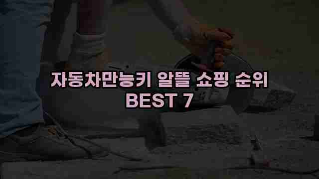 자동차만능키 알뜰 쇼핑 순위 BEST 7