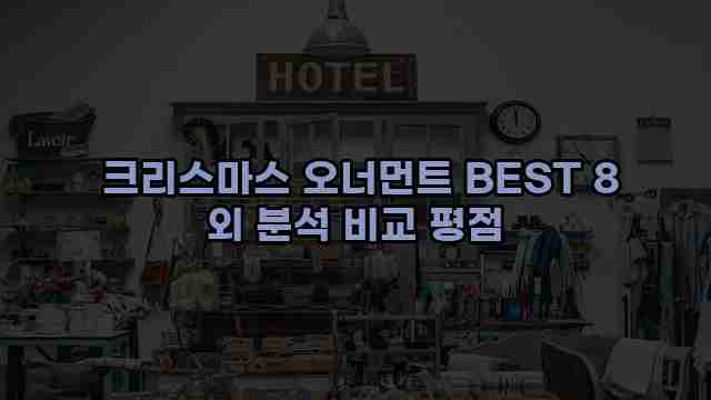  크리스마스 오너먼트 BEST 8 외 분석 비교 평점