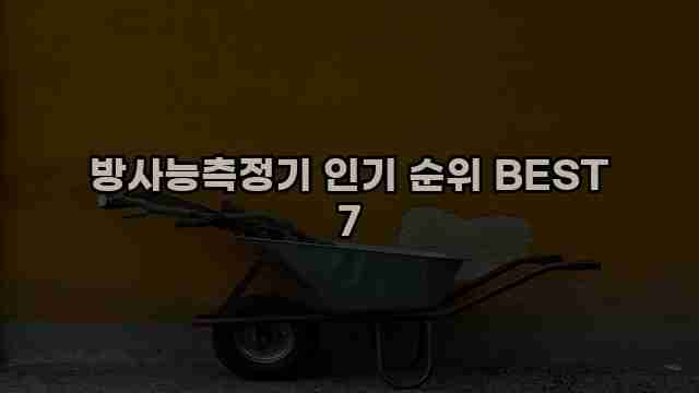 방사능측정기 인기 순위 BEST 7