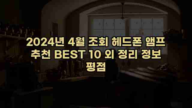 2024년 4월 조회 헤드폰 앰프 추천 BEST 10 외 정리 정보 평점