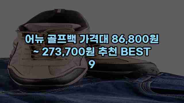 어뉴 골프백 가격대 86,800원 ~ 273,700원 추천 BEST 9