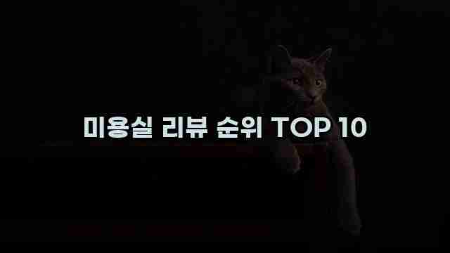 미용실 리뷰 순위 TOP 10