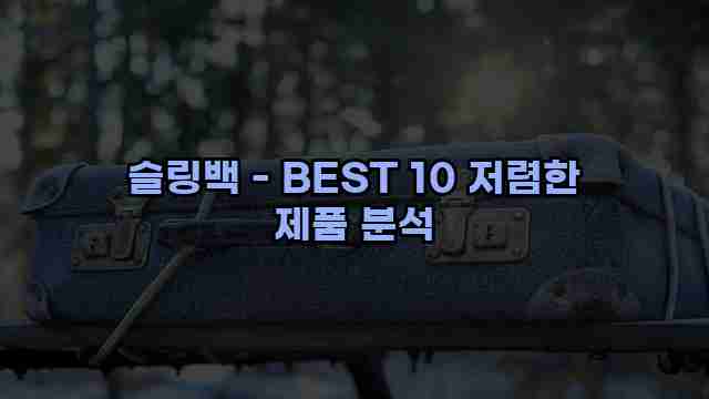 슬링백 - BEST 10 저렴한 제품 분석