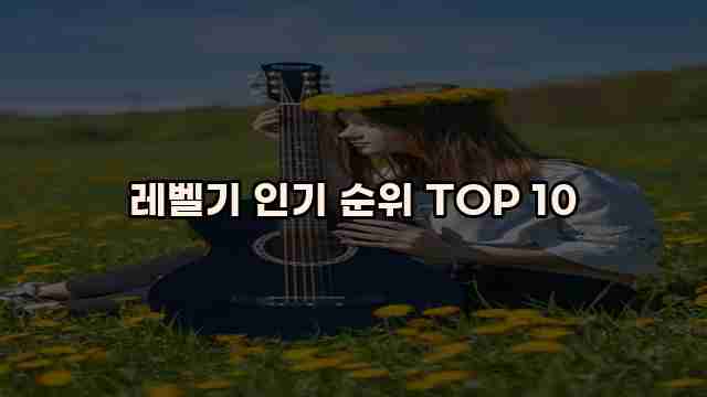 레벨기 인기 순위 TOP 10