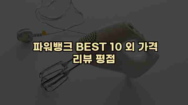  파워뱅크 BEST 10 외 가격 리뷰 평점