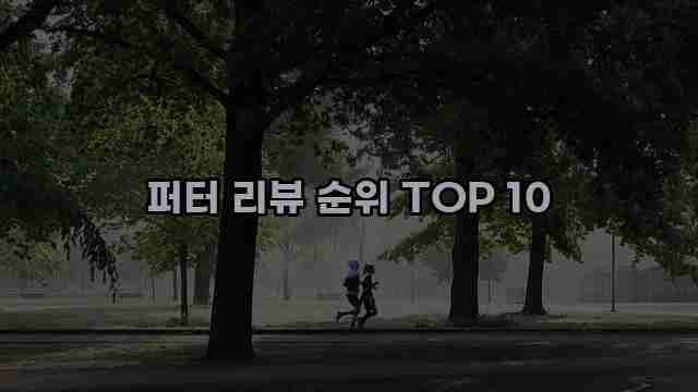 퍼터 리뷰 순위 TOP 10