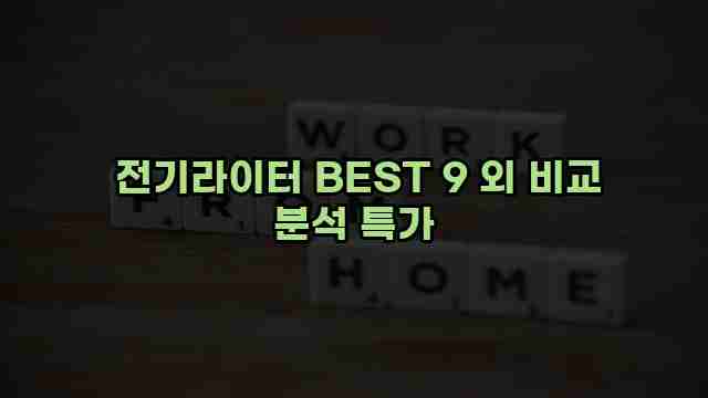  전기라이터 BEST 9 외 비교 분석 특가