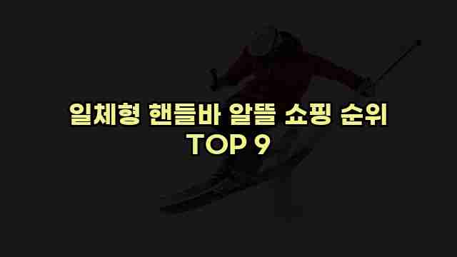 일체형 핸들바 알뜰 쇼핑 순위 TOP 9