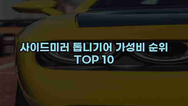 사이드미러 톱니기어 가성비 순위 TOP 10