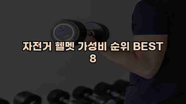 자전거 헬멧 가성비 순위 BEST 8