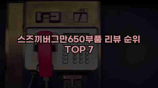 스즈끼버그만650부품 리뷰 순위 TOP 7