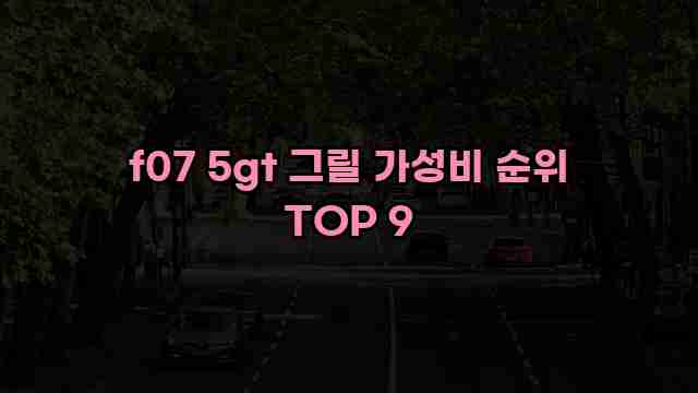 f07 5gt 그릴 가성비 순위 TOP 9