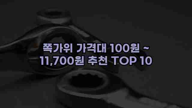 쪽가위 가격대 100원 ~ 11,700원 추천 TOP 10