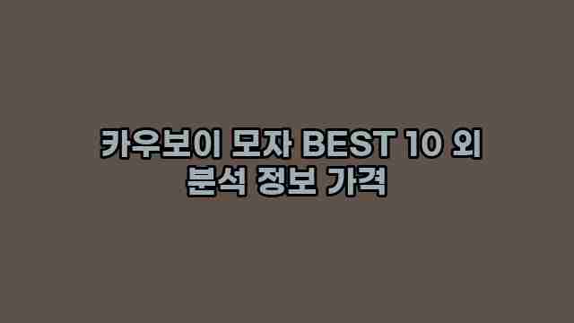  카우보이 모자 BEST 10 외 분석 정보 가격