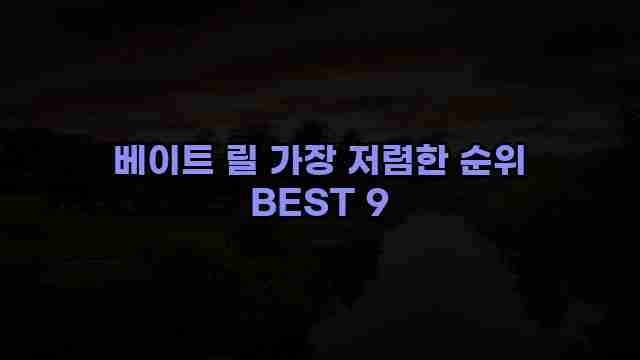 베이트 릴 가장 저렴한 순위 BEST 9