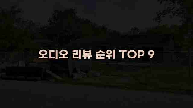 오디오 리뷰 순위 TOP 9