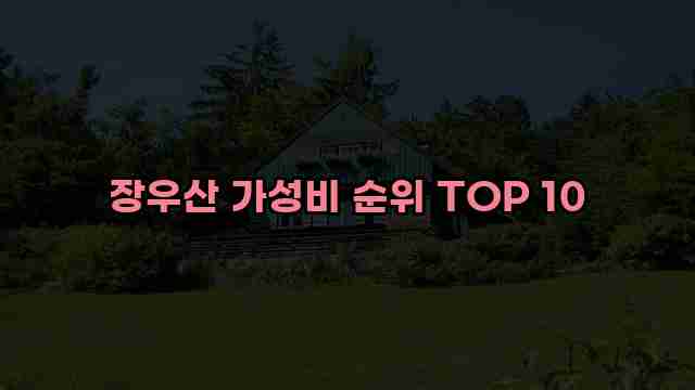 장우산 가성비 순위 TOP 10