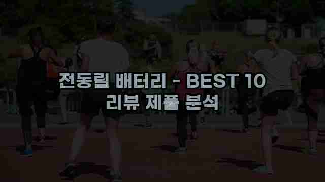 전동릴 배터리 - BEST 10 리뷰 제품 분석