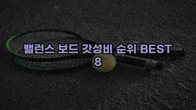 밸런스 보드 갓성비 순위 BEST 8