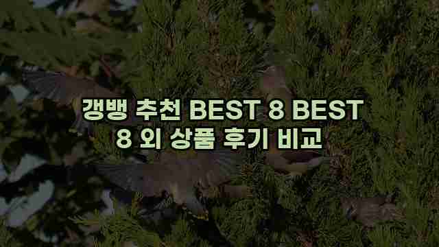  갱뱅 추천 BEST 8 BEST 8 외 상품 후기 비교