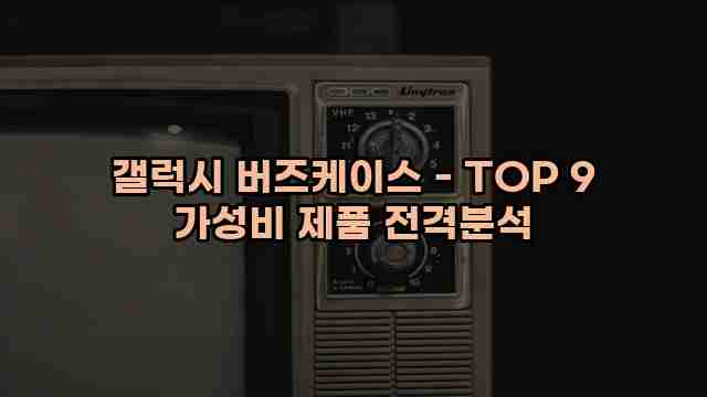 갤럭시 버즈케이스 - TOP 9 가성비 제품 전격분석