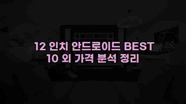  12 인치 안드로이드 BEST 10 외 가격 분석 정리