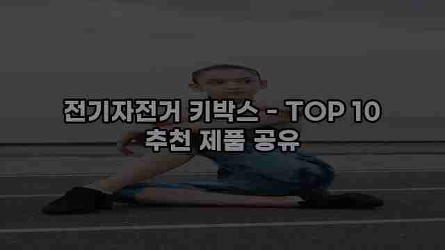 전기자전거 키박스 - TOP 10 추천 제품 공유