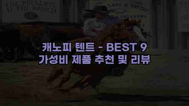 캐노피 텐트 - BEST 9 가성비 제품 추천 및 리뷰