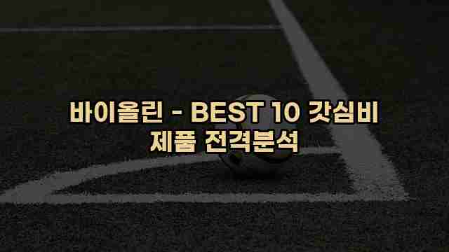 바이올린 - BEST 10 갓심비 제품 전격분석