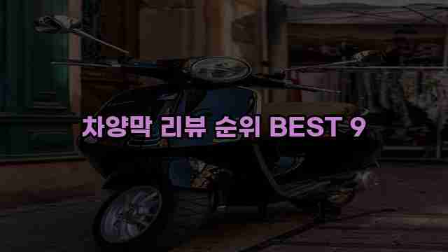 차양막 리뷰 순위 BEST 9