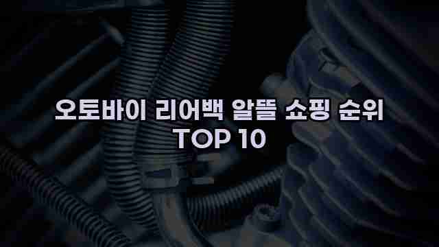 오토바이 리어백 알뜰 쇼핑 순위 TOP 10