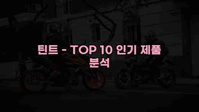 틴트 - TOP 10 인기 제품 분석