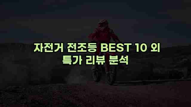  자전거 전조등 BEST 10 외 특가 리뷰 분석