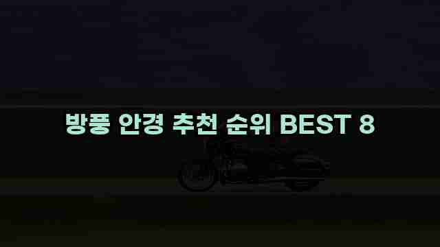 방풍 안경 추천 순위 BEST 8