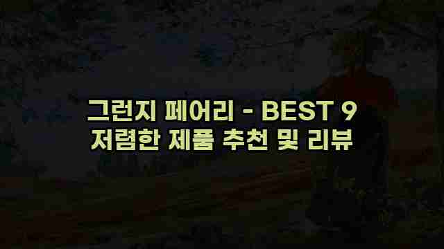 그런지 페어리 - BEST 9 저렴한 제품 추천 및 리뷰