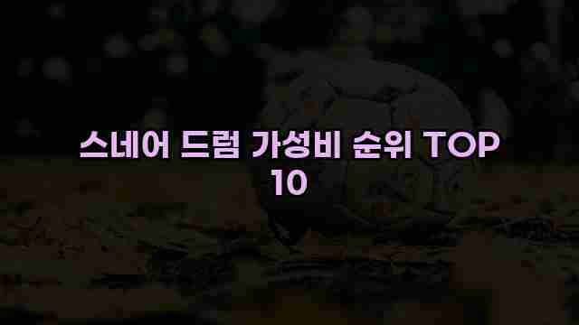 스네어 드럼 가성비 순위 TOP 10