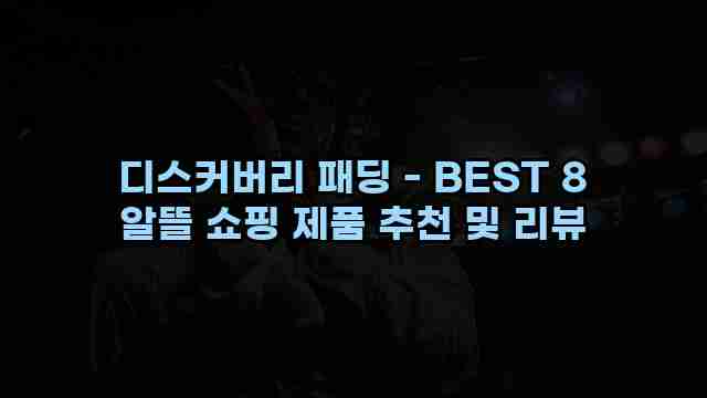 디스커버리 패딩 - BEST 8 알뜰 쇼핑 제품 추천 및 리뷰