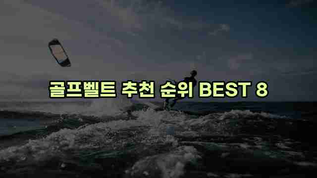 골프벨트 추천 순위 BEST 8