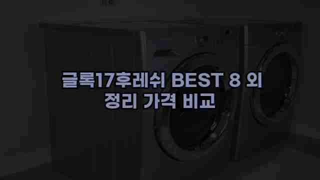  글록17후레쉬 BEST 8 외 정리 가격 비교