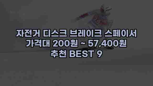 자전거 디스크 브레이크 스페이서 가격대 200원 ~ 57,400원 추천 BEST 9