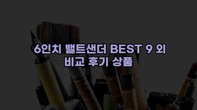  6인치 밸트샌더 BEST 9 외 비교 후기 상품