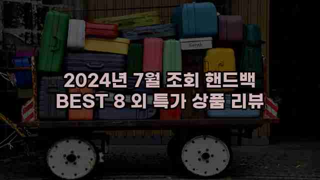 2024년 7월 조회 핸드백 BEST 8 외 특가 상품 리뷰