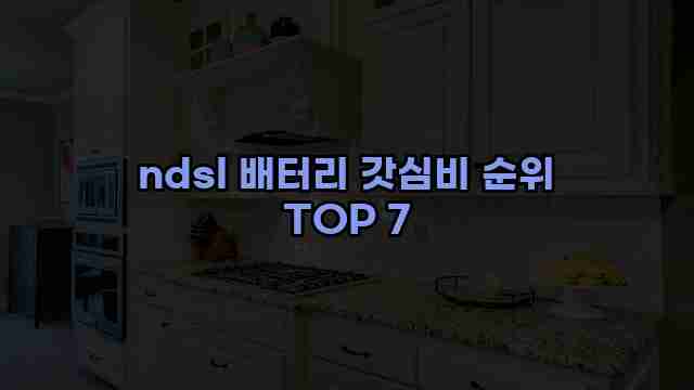 ndsl 배터리 갓심비 순위 TOP 7