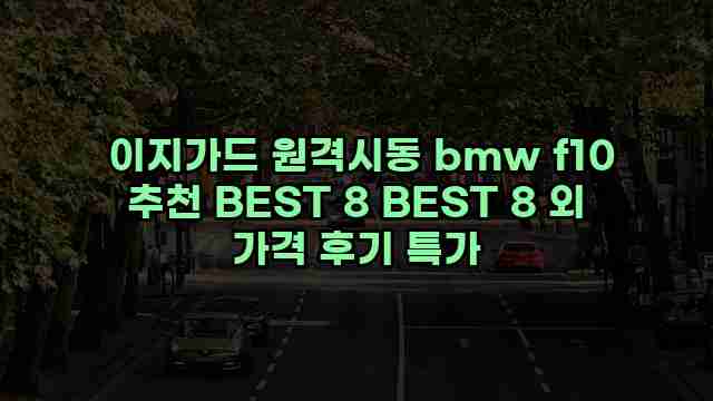  이지가드 원격시동 bmw f10 추천 BEST 8 BEST 8 외 가격 후기 특가