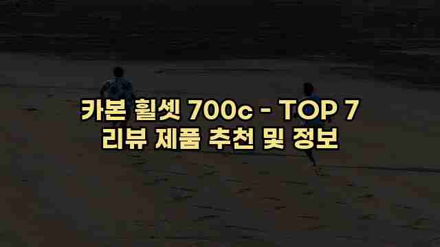 카본 휠셋 700c - TOP 7 리뷰 제품 추천 및 정보