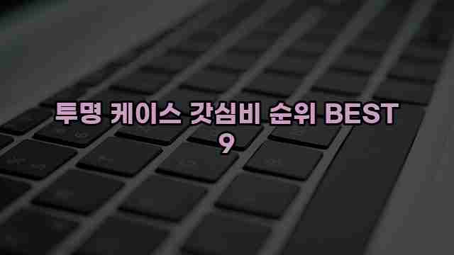 투명 케이스 갓심비 순위 BEST 9