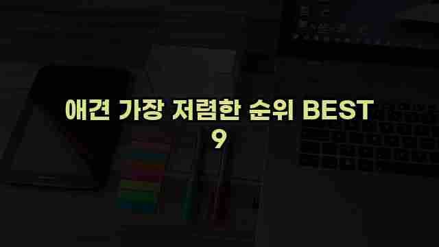 애견 가장 저렴한 순위 BEST 9