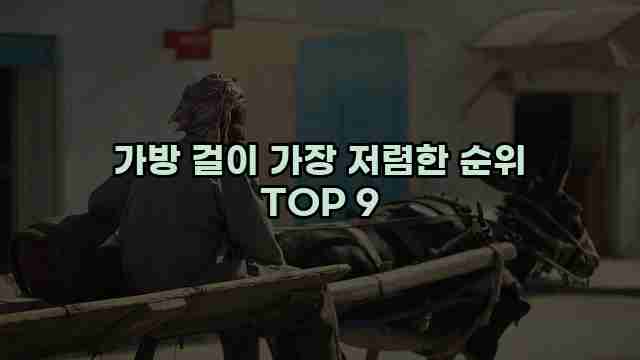 가방 걸이 가장 저렴한 순위 TOP 9